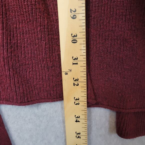 T Tahari Cashmere Blend Burgundy LS Pocket Cardigan Women's Plus 1X? No Tag - Picture 8 of 12
